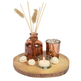 Aromatherapy Gift Set Candles And Fragrance Diffuser Set | Candle Tray Tealights Votive | Reed Diffuser Set Aroma Gifts - One Supplied