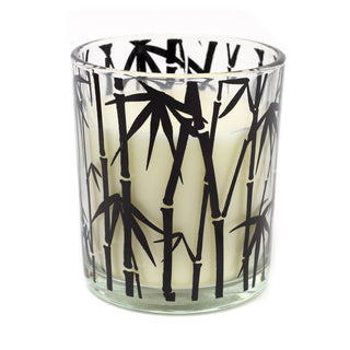 Bamboo Breeze Scented Candle In Glass Jar | Fragranced Candle Holder Aroma Candle And Pot | Botanical Candle Holder With Fragrance Candle Decoration