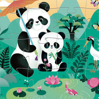 Djeco DJ07282 Silhouette Puzzles Leo the Panda Bear Jigsaw Puzzle 24 Pieces