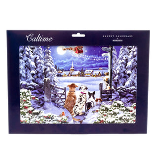 3D Christmas Advent Calendar Waiting For Santa | Dogs Picture Advent Calendar