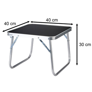 Lightweight Folding Camping Table, 40x30cm Aluminium Portable Outdoor Side Table