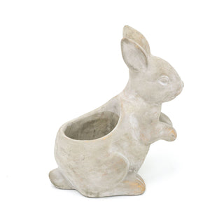Forest Animal Stone Planter | Garden Plant Pot Animal Ornament Statue - Rabbit