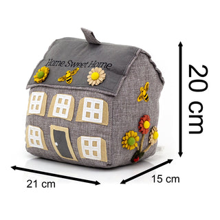 Decorative Grey Cottage Doorstop | Home Sweet Home Door Stop House Door Stopper