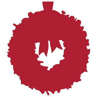 Christmas Wreath Advent Calendar, 33cm Hanging Design with 24 Numbered Doors