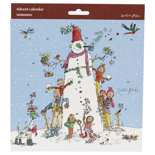 Quentin Blake Snowman Christmas Picture Advent Calendar, 21.3cm 24 Door