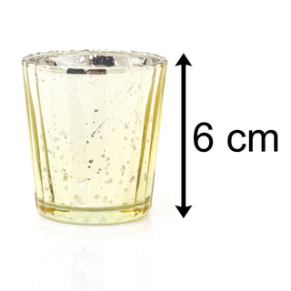 Gold Mercury Effect Glass Tealight Holder | Gold Speckled Tealight Holder | Glass Candle Holder Candle Pot