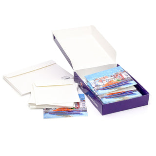 Pack of 20 RNLI Charity Christmas Greeting Cards | Lifeboats & Santa Designs