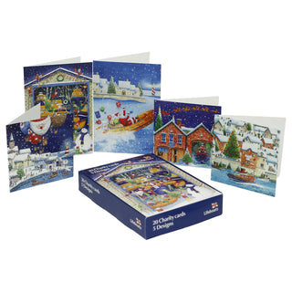 RNLI Charity Christmas Cards Box of 20 Nautical Christmas Cards with 5 Designs