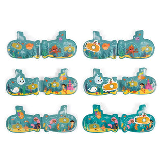 Janod My Submarine Bath Book | Floating Submarine Bathtime Story Water Toy 12m+