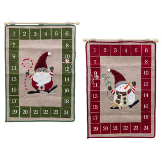Fabric Christmas Advent Calendar | 24 - Pocket Hanging Calendar for Kids