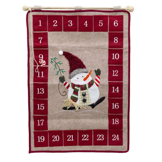Fabric Christmas Advent Calendar | 24 - Pocket Hanging Calendar for Kids