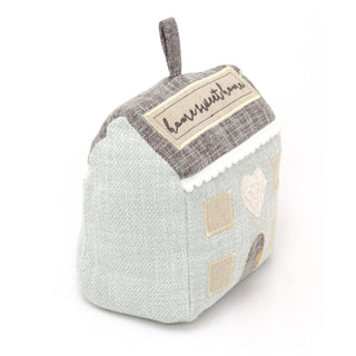 Fabric House Door Stop | Home Sweet Home Embroidered Cottage Doorstop - 16cm