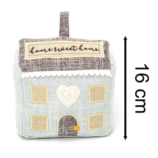 Fabric House Door Stop | Home Sweet Home Embroidered Cottage Doorstop - 16cm