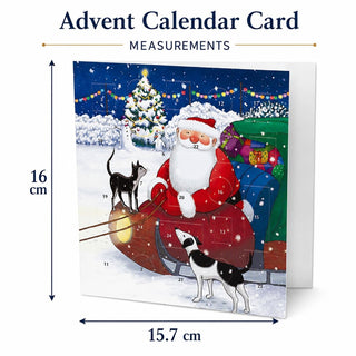 Father Christmas Advent Calendar Greeting Card, Raymond Briggs Santa Design