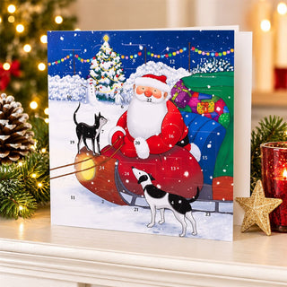 Father Christmas Advent Calendar Greeting Card, Raymond Briggs Santa Design