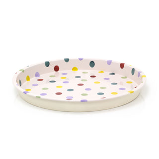 Emma Bridgewater Round Polka Dot Deep Well Tin Tray | Kitchen Serving Tray