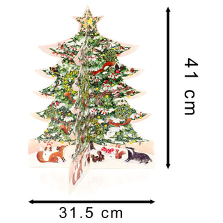 3D Christmas Advent Calendar 3D Christmas Tree | Fold Out Advent Calendar Traditional Advent Calendar | Picture Advent Calendar Paper Advent Calendar