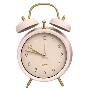 Lovely Retro Style Matt Metal Bell Alarm Clock