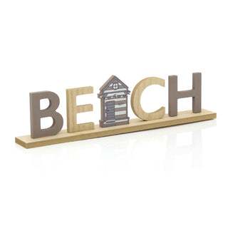 Coastal Beach Hut Nautical Wooden Plaque Sign | Seaside Decoration - Beach