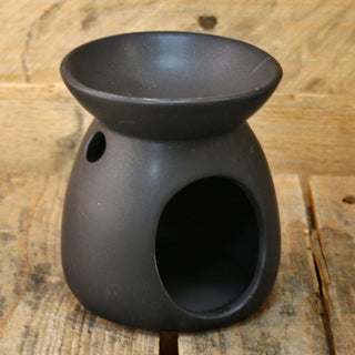 Ceramic Tealight Candle Holder Essential Oil Burner ~ Black