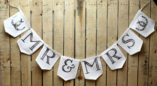 Fabric Marriage Mr And Mrs Bride And Groom Wedding Party Decor Bunting Decorative Garland