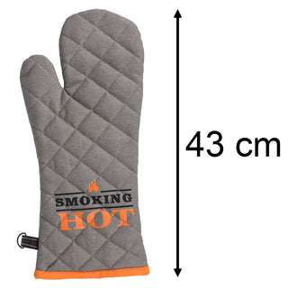 Smoking Hot Single Barbecue Grill Heat Resistant Oven Glove | Protective Safety BBQ Mitt Grill Glove | Heat Resistant Kitchen Oven Mitt - Colour Varies One Supplied