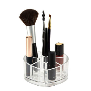 Heart Makeup Cosmetic Organizer ~ Make Up Display Holder - Brush, Pencil, Lipstick Tray