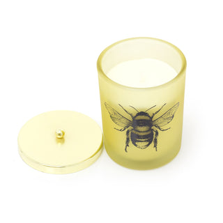 Honey Bee Scented Candle In Glass Pot | Fragranced Candle Holder Aroma Candle And Pot | Bee Candle Holder With Fragrance Candle Bee Decoration