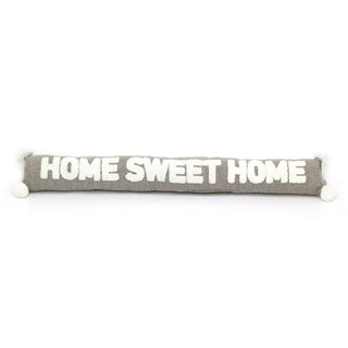 Home Sweet Home Fabric Draught Excluder | Grey Draft Excluder Door Cushion