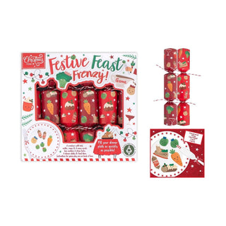 Festive Feast Frenzy Game | 6 Family Christmas Crackers Christmas Dinner Game