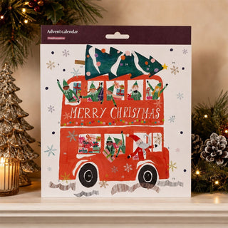 Festive Ride Traditional Picture Christmas Advent Calendar, 24 Door