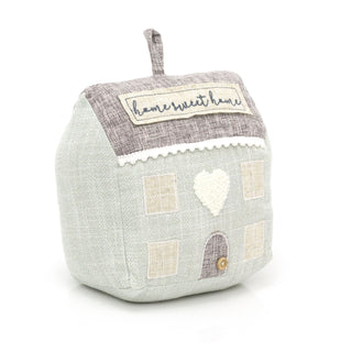 Home Sweet Home House Door Stop | Decorative Fabric Home Doorstop | Cottage Door Stopper