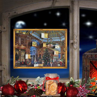 Victorian Christmas Shopping Mall | Traditional Christmas Paper Advent Calendar
