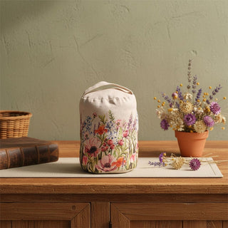 Floral Fabric Doorstop, 1kg Weighted Wildflower Country Style Door Stop - 23cm