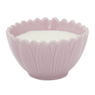 Flower Petal Scented Candle, 2 Wick Ceramic Bowl Floral Fragrance Candle 12.5cm