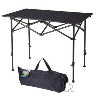 Foldable Large Camping Table, Portable Metal Family Picnic Table for Outdoors