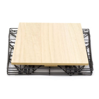 Folding Black Wire Side Table | Modern Storage Table Foldable End Table | Folding Bedside Table 40cm