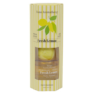 Fresh Lemon Reed Diffuser | 100ml Glass Oil Diffuser with Ceramic Fruit Topper