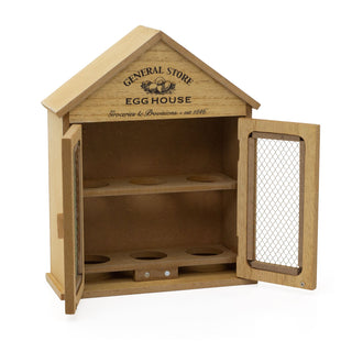 General Store Wooden Egg House for 6 Eggs | Rustic Kitchen Egg Holder
