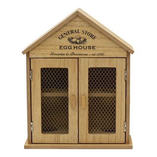 General Store Wooden Egg House for 6 Eggs | Rustic Kitchen Egg Holder