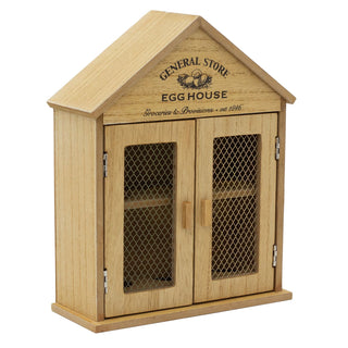 General Store Wooden Egg House for 6 Eggs | Rustic Kitchen Egg Holder