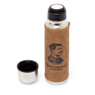 Gentlemans 500ml Stainless Steel Thermos Flask | Double Walled Insulated Vacuum Flask | Hot Cold Drinks Hydro Flask With Cup