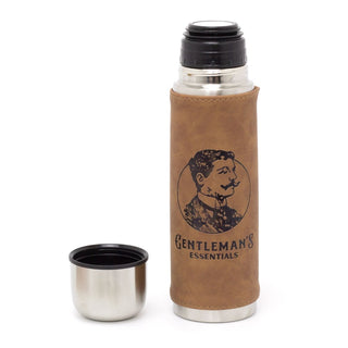 Gentlemans 500ml Stainless Steel Thermos Flask | Double Walled Insulated Vacuum Flask | Hot Cold Drinks Hydro Flask With Cup