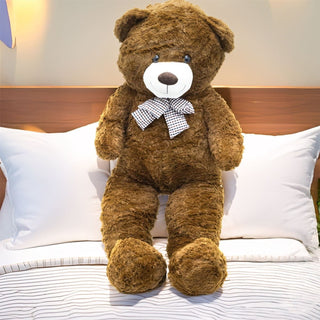 Giant Chocolate Teddy Bear | Extra Large Teddy Bear with Bow for Kids & Adults