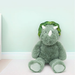 Giant Green Triceratops Plush Toy | Super Soft Dinosaur Teddy for Kids - 100cm