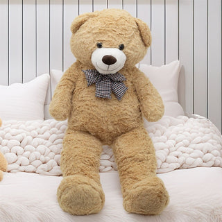 Giant Toffee Teddy Bear | Extra Large Teddy Bear with Bow for Kids & Adults