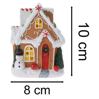Gingerbread LED Christmas House | Christmas Village Festive Light - up House 10cm