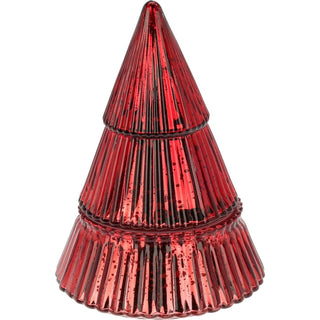 Glass Christmas Tree 2 - wick Scented Candle | Christmas Candle Holder - 17cm