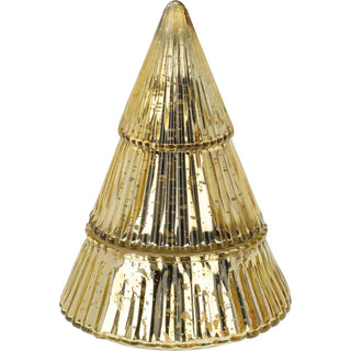 Glass Christmas Tree 2 - wick Scented Candle | Christmas Candle Holder - 17cm