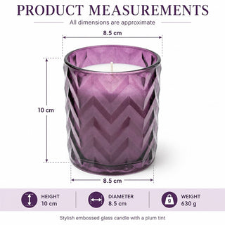 Glass Jar Scented Candle, 10cm Sakura Blossom Purple Holder Single Wick